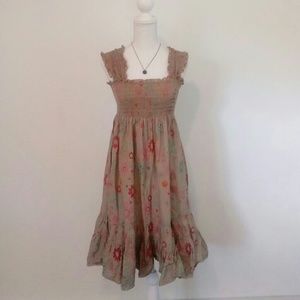 Floral brown dress